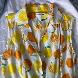 Vintage 50s Style Citrus Fruit Dress